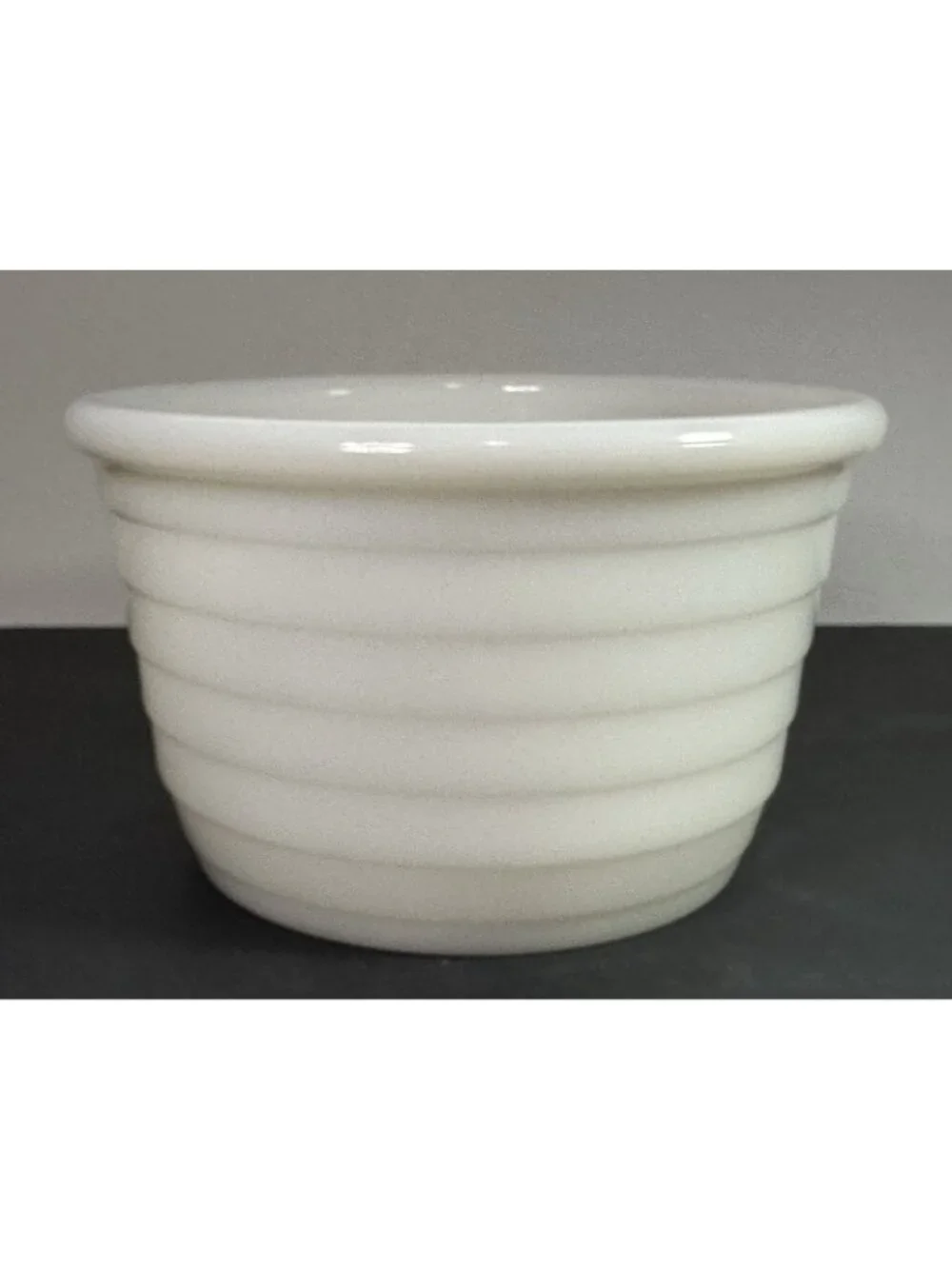 Milk Glass Small Mixing Bowl Vintage White Art Deco Beehive 1930’s 3.75